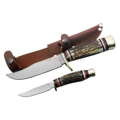 2-Pcs Hunting Knives Set Stag