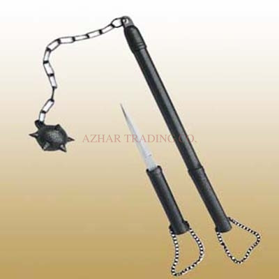Medieval Single Ball Mace with Knife