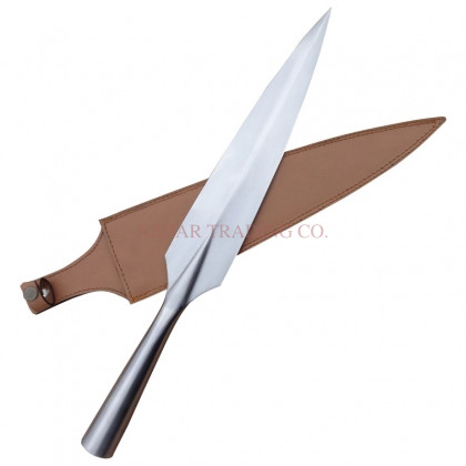 Javelin Spearhead with Leather Sheath