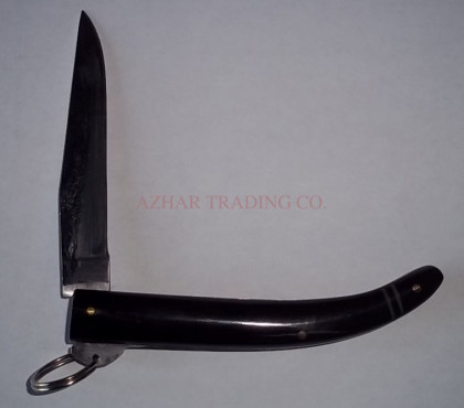 18th Century English Folding Lock Knife with Horn Handle