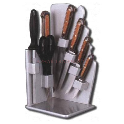 7-Piece Kitchen Knife Set with Metal Stand