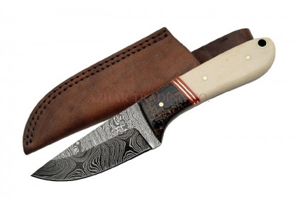 Damascus Hunter Knife (Bone Handle)