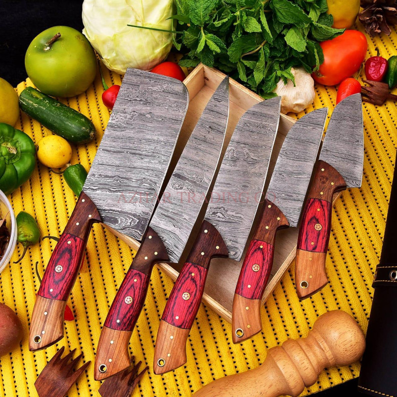 5 Piece Damascus Kitchen Knife Set
