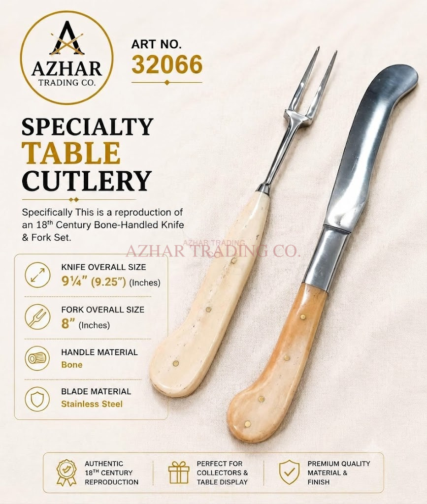 Small Bone Handled Fork and Knife