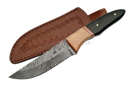 Damascus Hunter Knife (Wood Handle)