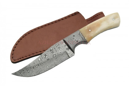 Damascus Hunter Knife (Bone Handle)