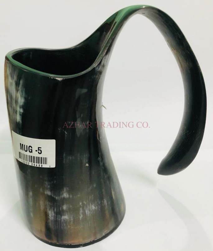 Extra Large Buffalo Horn Mug with Handle