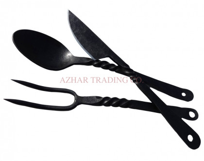 Hand Forged 3 Piece Cutlery Set