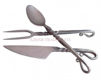 Hand Forged 3 Piece Loop Handle Cutlery Set
