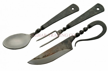 Hand Forged Twisted Handle Dining Cutlery Set