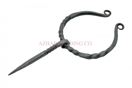 Hand Forged Twisted Circular Cloak Pin