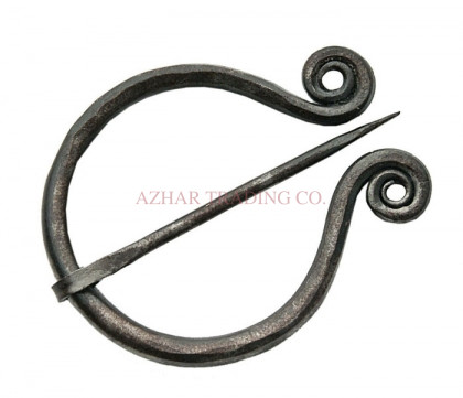 Hand Forged Spiral End Shawl Pin