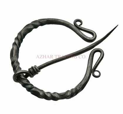 Hand Forged Twisted Brooch Pin