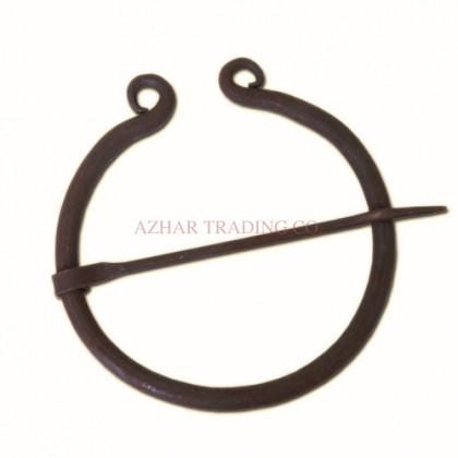 Hand Forged Minimalist Round Shawl Pin