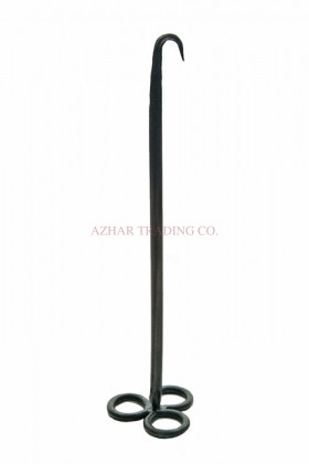 Hand Forged Triple Ring Hearth Hook