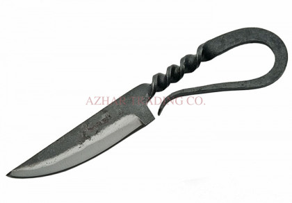 Hand Forged Twisted Hook Handle Utility Knife