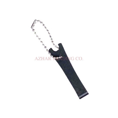 Black Coated Mini Fishing Line Nipper Keychain (Long Pattern)