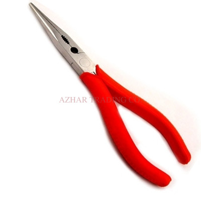 Fishing Long Nose Pliers with Red Grip