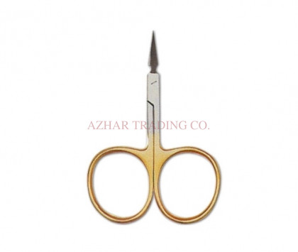 Arrow Point Fly Tying Scissors - Gold Handle