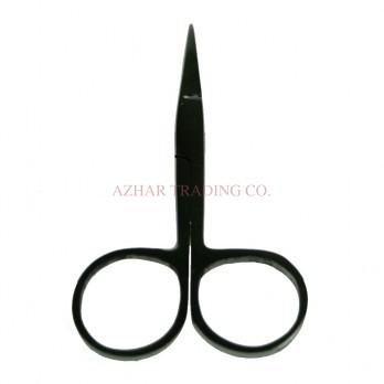 Black Coated Straight Tip Fly Tying Scissors