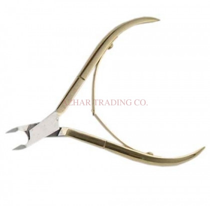 4" Half Jaw Cuticle Nipper Gold Handle