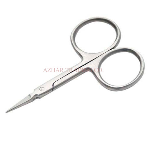 3.5" Narrow Nose Nail Scissors Curved image 2