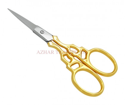 Gold Floral Cuticle Scissor