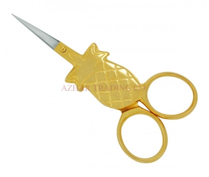 Gold Crown Handle Cuticle Scissor