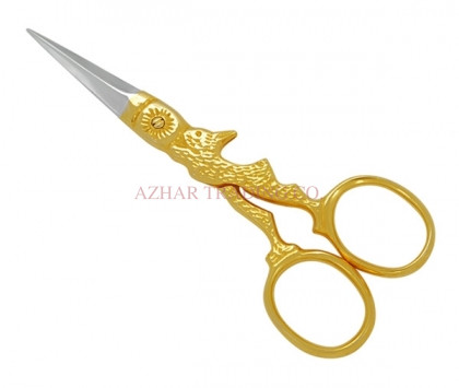 Gold Peacock Handle Cuticle Scissor