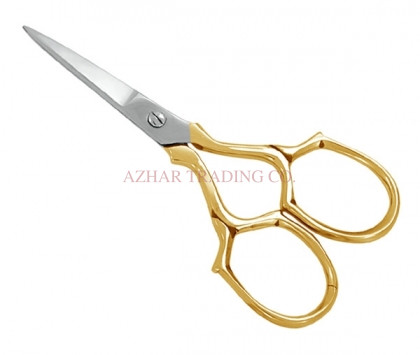 Gold Round Handle Cuticle Scissor