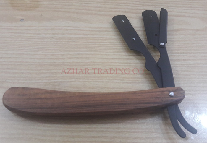 Wooden Handle Straight Shaving Razor image 3