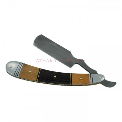 Damascus Straight Razor – Horn Handle