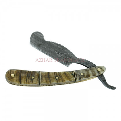 Damascus Straight Razor – Decorative Handle