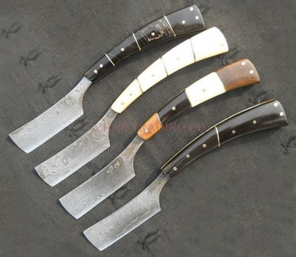 Damascus Straight Razor Set of 4