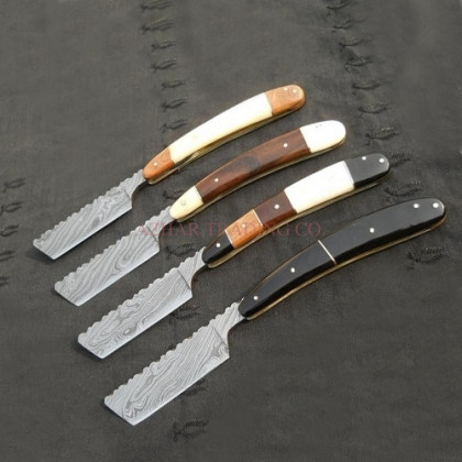 Damascus Straight Razor Set of 5