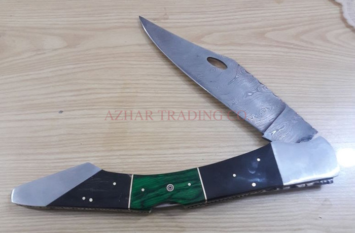 20" Damascus Folding Knife image 2