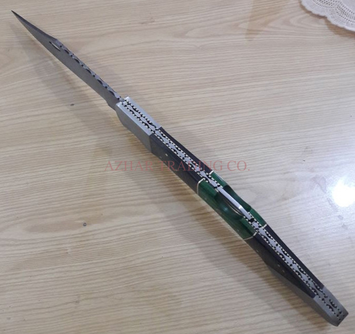20" Damascus Folding Knife image 3