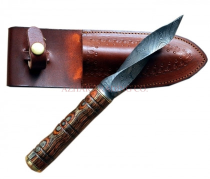 Handmade Damascus Tri-Edge Dagger