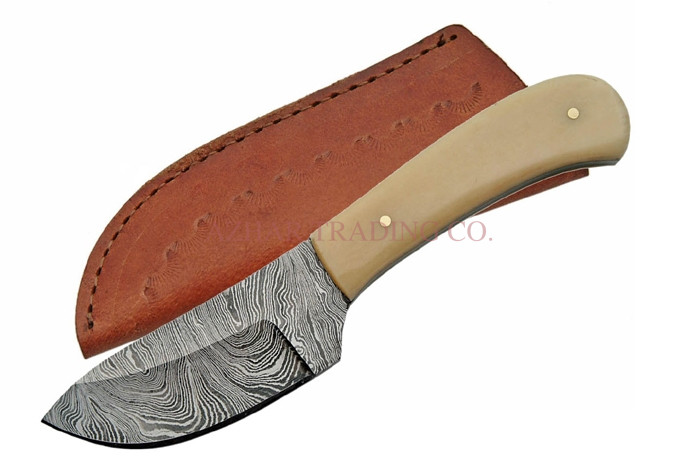 Damascus Skinner Knife (Mixed Handle) image 2