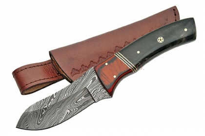Damascus Mosaic Big Game Skinner Knife