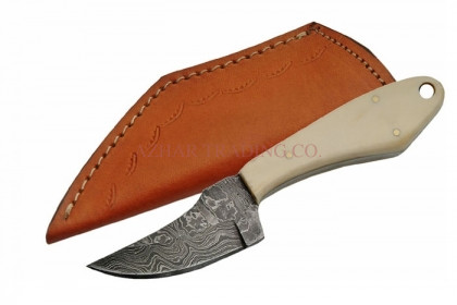 Damascus Cat Skinner Knife