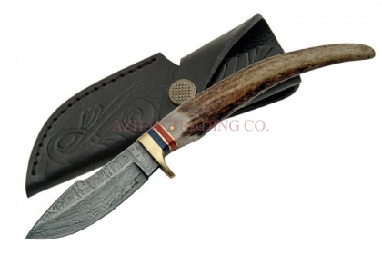 Damascus Stag Knife