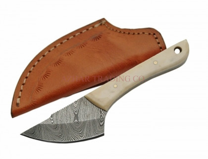 Damascus Bone Caping Knife