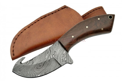 DAMASCUS GUTHOOK KNIFE