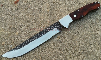 Hammered Carbon Steel Bowie Knife