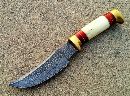 Hammered Forged Damascus Knife