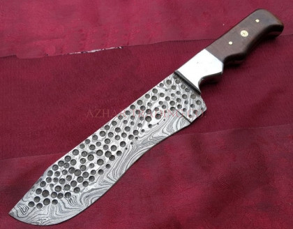 Hammered Forged Damascus Survival Knife