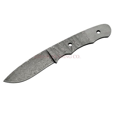 Damascus Drop Point Hunter Knife Blade