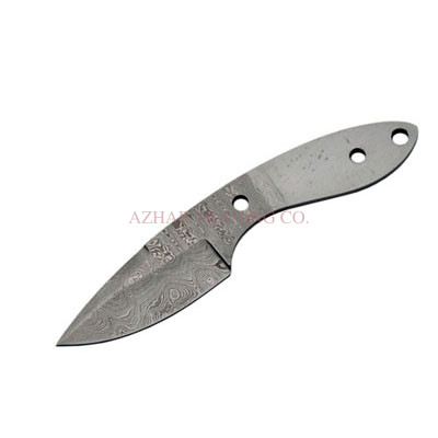 Damascus Drop Point Knife Blade