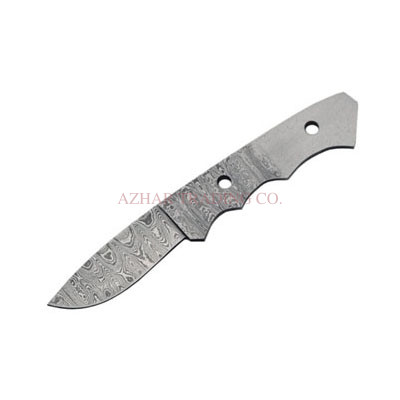 Damascus Fox Hunter Knife Blade